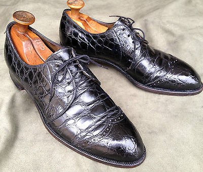 1950s Beautiful Footjoy Alligator Wingtip Oxfords   Vintage