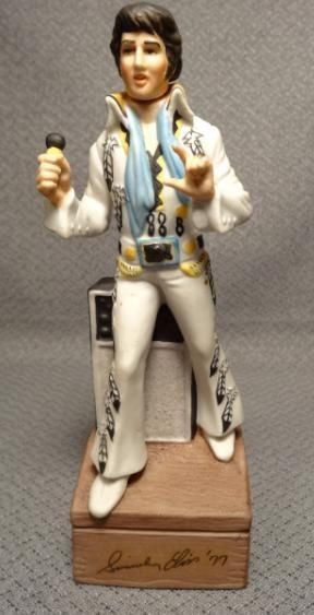 McCormick Bourbon Elvis Whiskey Decanter Music Box Figurine