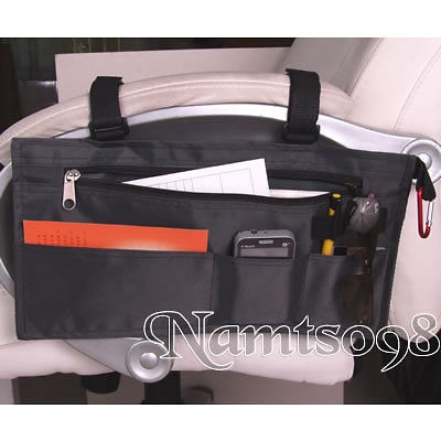 Wheelchair Scooter Armrest Bar Organizer Storage Wallet Bag Holder 