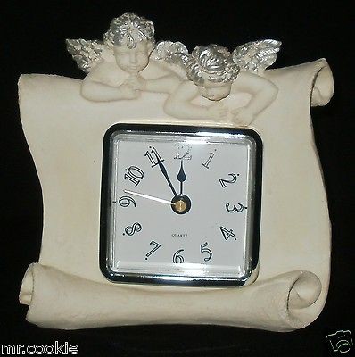 NEW House of Lloyd Angel Cherub Time Desk / Table Clock Quartz Homco