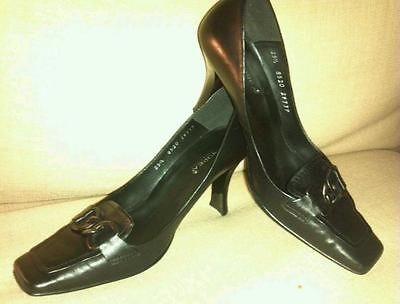 ANDREA COLECCION W/ BLACK SQUARE TOE ALL LEATHER WITH PATENT HEEL Guar 