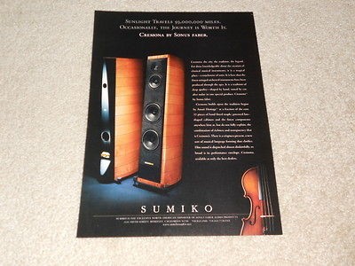 Sumiko Cemona Sonus Faber Speaker Ad, 1 pg, Article, Info, 2002