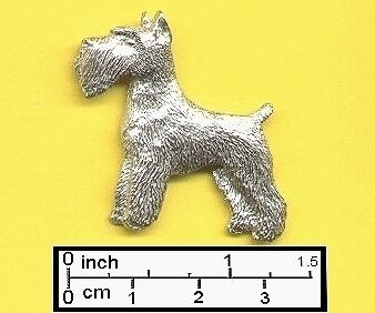 SCHNAUZER PIN or BROOCH or BADGE in HARRIS FINE PEWTER with FREE 