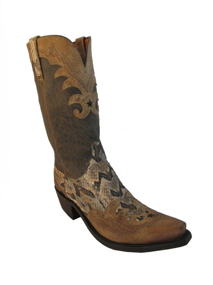 Lucchese Mens 1883 N1123 Canebrake Rattlesnake Wingtip