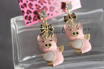 betsey johnson Official website New angel pig earrings #BJ E5Y