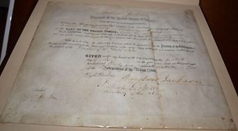 Andrew Jackson SIGNED x2 Naval Appointment 1836 Doc.