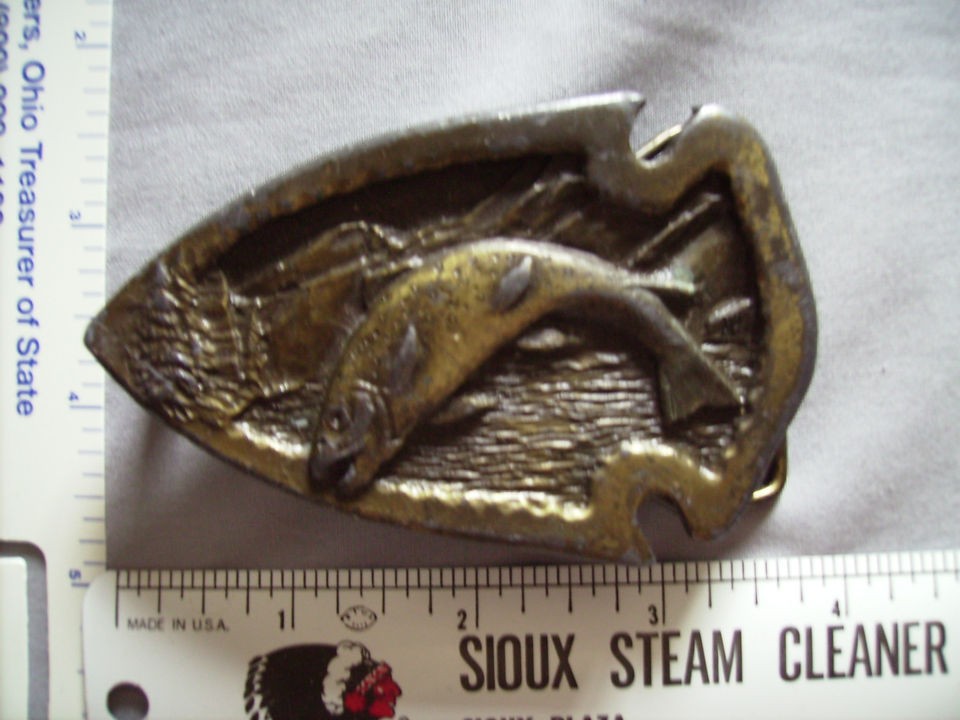 Fish Arrowhead Spec Cast Denver Colorado 1979 Vintage Belt Buckle 