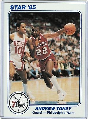 1985 Star 76ers 5x7 Team Supers #7 ANDREW TONEY Nrmt+