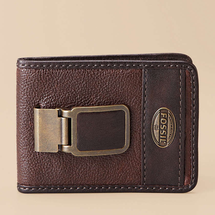 New Fossil Mens Estate ID Bifold FPW Dark Brown Wallet #ML2999201