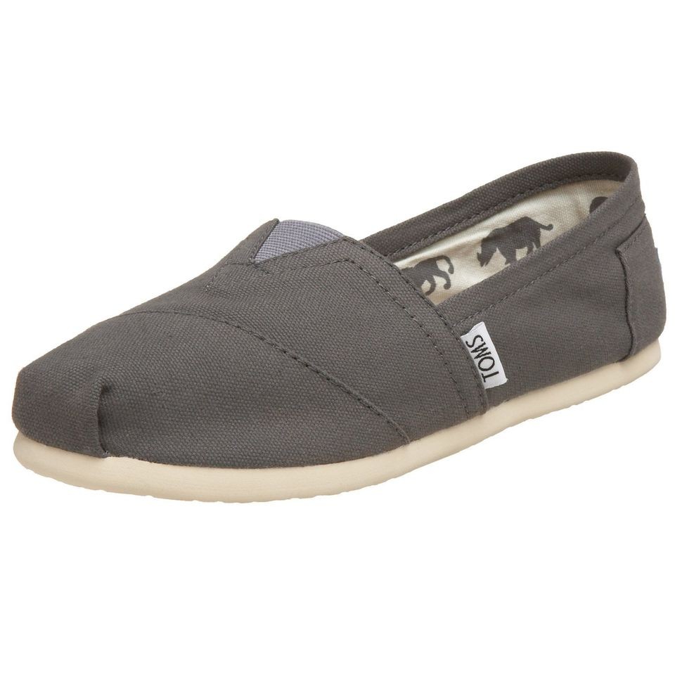 NEW WOMEN TOMS CLASSICS ASH GRAY GREY CANVAS ORIGINAL SO CUTE CLASSIC