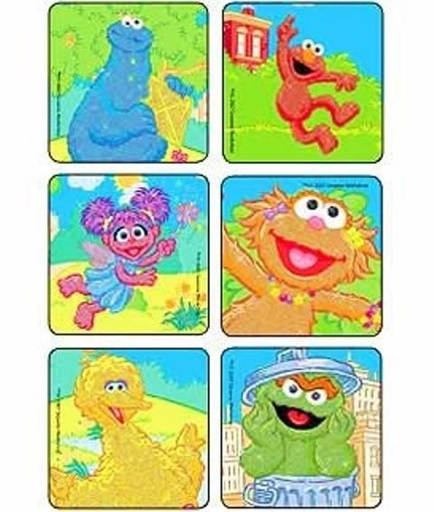 Square Stickers ★ Abby Cadabby Zoe Elmo Cookie Monster Zoe 