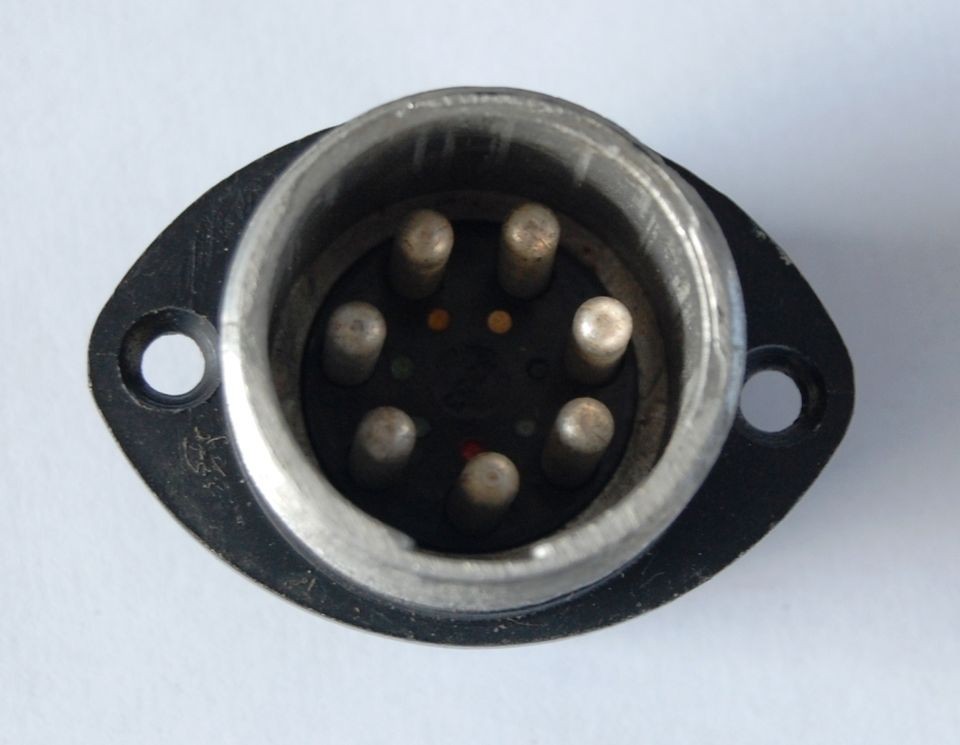 RAF Aircraft 7 Pin Plug / Socket for Gun Camera / Compass Ref 5C 