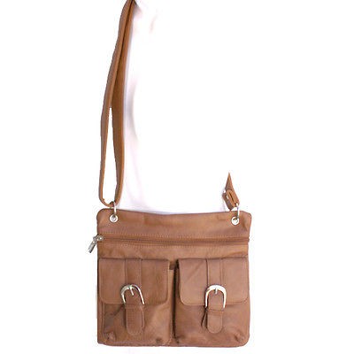 Buckled Pockets Messenger Roomy Italian Leather Shoulder Cross Body 