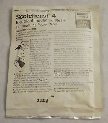 NEW Scotchcast 4 Electrical Insulating Resin Insulating Power Cable 3 