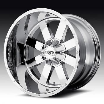 MOTO MO962 CHROME 20X12 IN STOCK FREE LUGS, STEMS & CAPS