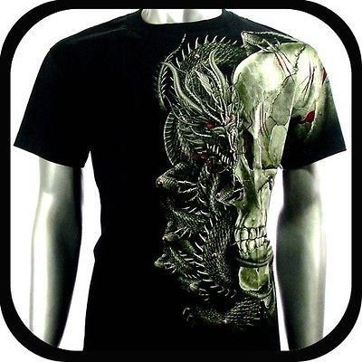 RC Survivor T Shirt Biker Skull Tattoo Rock WB5 Sz M Rider Retro Heavy 