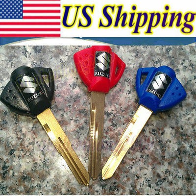 3XMotorbike BLANK UNCUT KEY FOR Suzuki GSXR 600 750 1000 1300 SV 650 