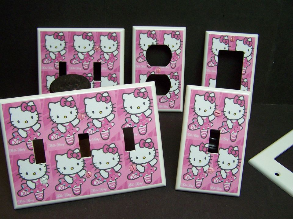 HELLO KITTY # 1 PINK LIGHT SWITCH OR OUTLET COVER