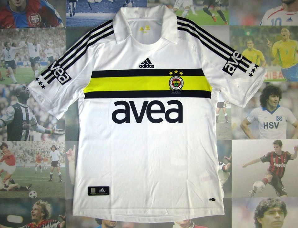 VTG FENERBAHCE FOURTH FOOTBALL SHIRT RARE 08 09 ADIDAS M TURKEY TRIKOT 