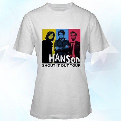 01 New Hanson Band Shout It Out tour excellent white t shirt S, M, L 