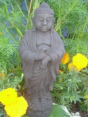   Buddha Garden Statue hand caste lava stone Bali Asian yard art