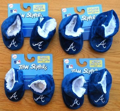 Atlanta Braves Infant Baby Booties Slippers NEW HB