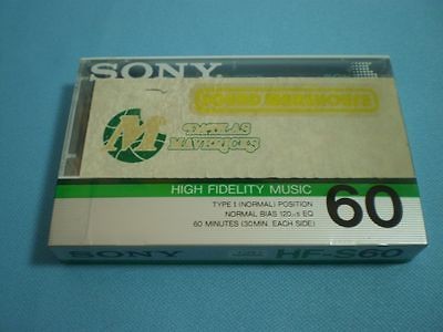 Sony HF S60 Type I 60 Minute Cassette Tape New Sealed