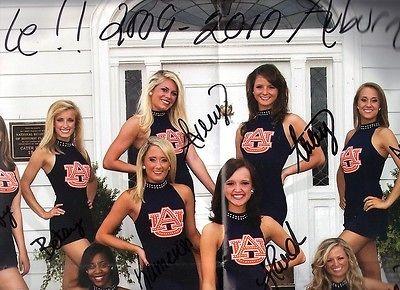 POSTER   AUBURN TIGERS PAWS   CHEER & DANCE TEAM SIGNED