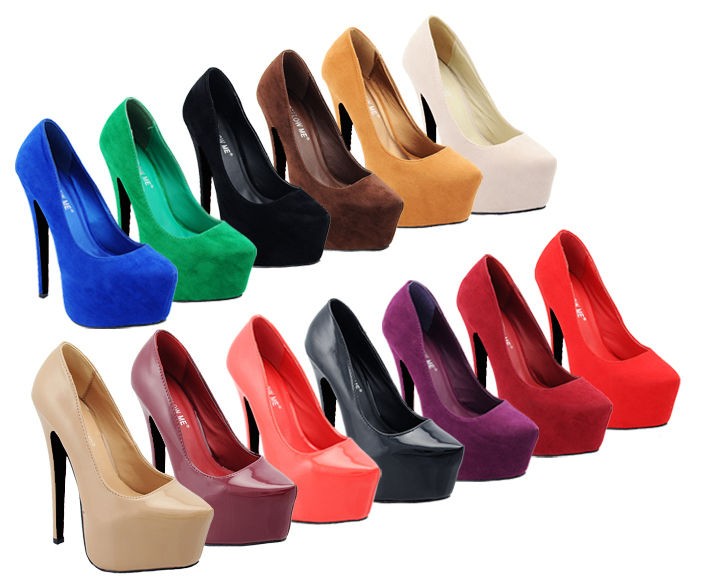 NEW WOMENS PARTY PLATFORM PUMPS KILLER HIGH HEELS STILETTO COURT SHOES 