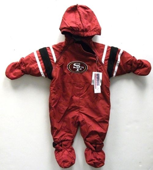 SAN FRANCISCO 49ERS INFANT REVERSIBLE SNOWSUIT 6/9M