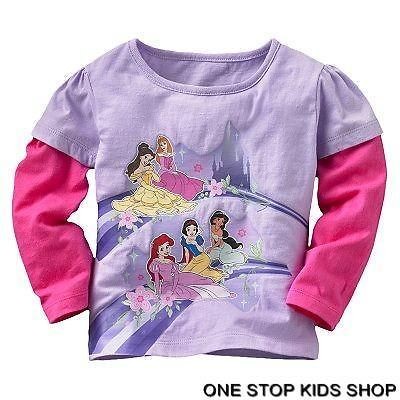   PRINCESS Girls 2T 3T 4T Tee SHIRT Top ARIEL Belle Aurora Snow White