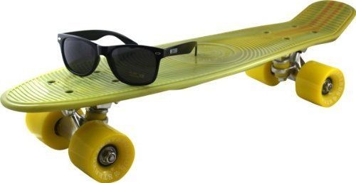 Stereo Vinyl Cruiser Complete Skateboard Swirl W/Shades