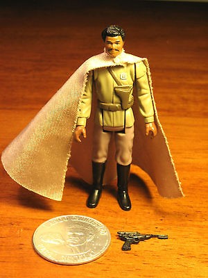 Vintage Star Wars Lando Calrissian General Pilot POTF Complete Weapon 