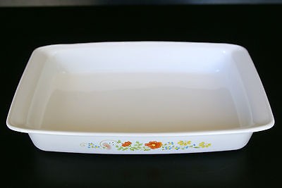   CORNING WARE WILDFLOWER ROASTER P 332 BAKING DISH EUC ~ Made in USA