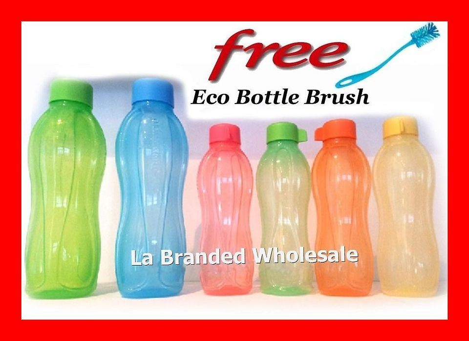 PROMO SALE TUPPERWARE ECO BOTTLE Set (6pcs) + FREE Brush + FREE 