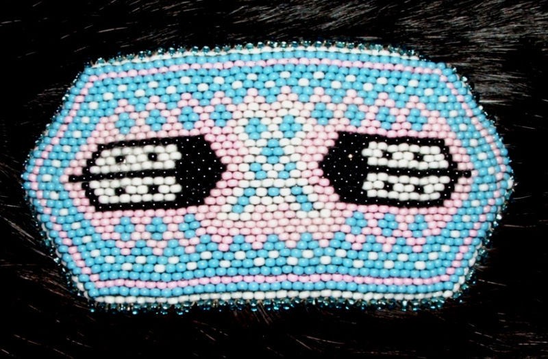 Barrette Native American Indian Beadwork 2x4.5 #36