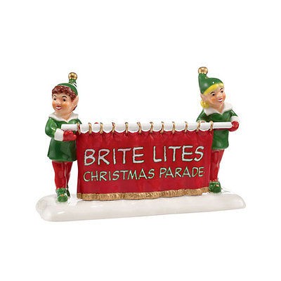 Dept 56 Snow Vlg BRITE LITES CHRISTMAS PARADE, BANNER New