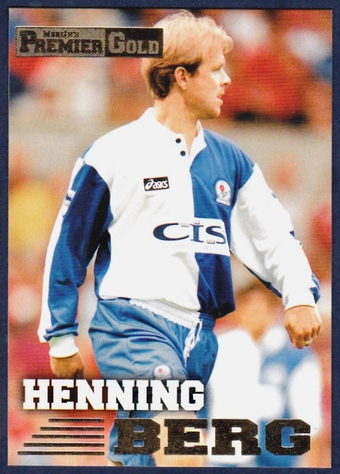 MERLINS PREMIER GOLD 1996/97 #028 BLACKBURN & NORWAY MAN UTD HENNING 