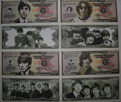 THE BEATLES / ONE MILLION DOLLAR BILLS / COMPLETE SET / NOVELTY 