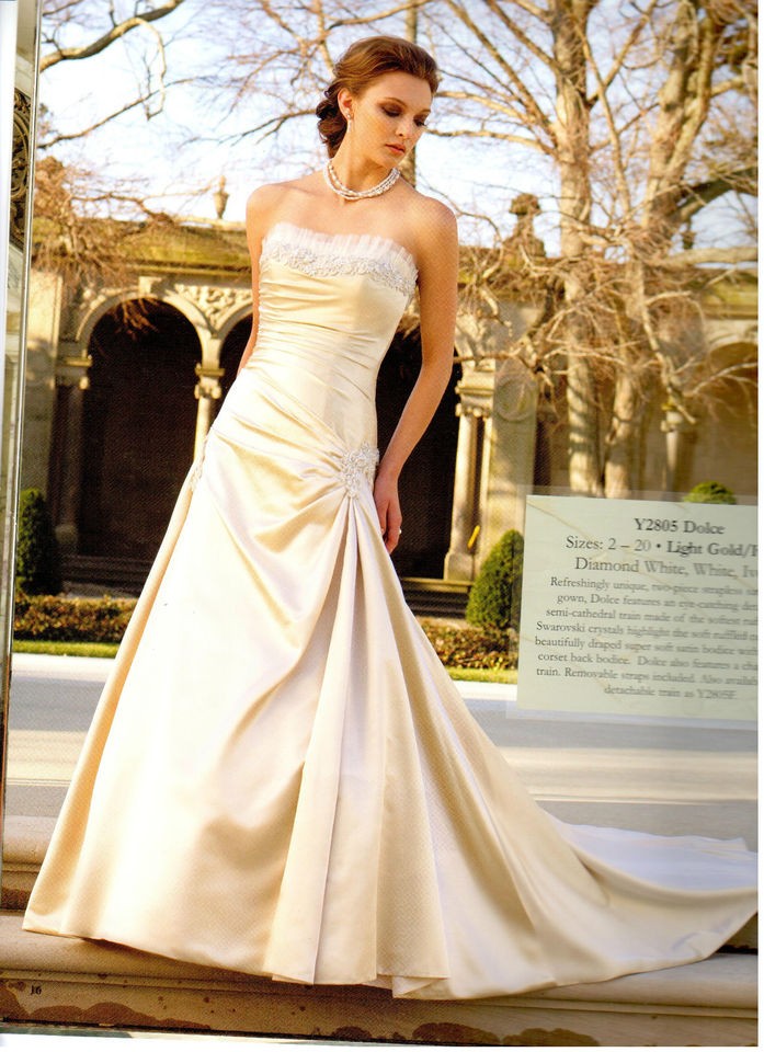 New Wedding Dress By Sophia Tolli Y2805 Dolce White, Size 8