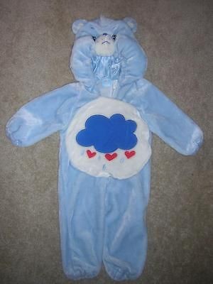 CARE BEARS Grumpy Bear Soft Furry Childs Halloween Costume Size 1 2