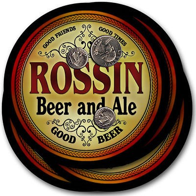 Rossin s Beer & Ale Coasters   4 Pack