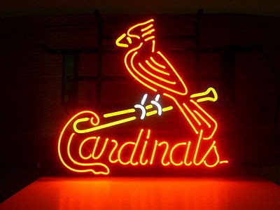 NEW WORLD SERIES CHAMPION ST LOUIS CARDINALS REAL NEON LIGHT BEER BAR 