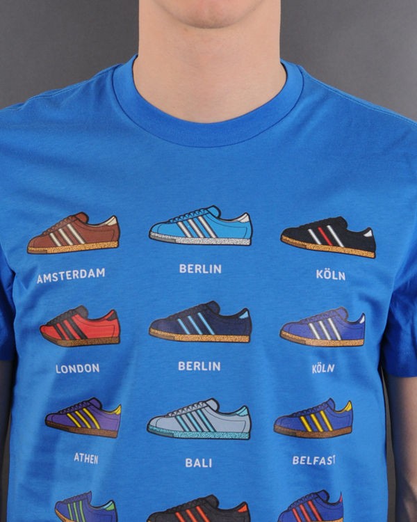   ORIGINALS 14 SNEAKERS T SHIRT BLUE sz L berlin koln dublin athen bern