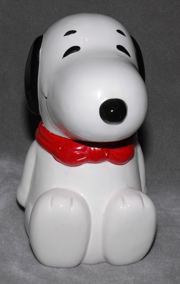 SNOOPY COOKIE JAR Benjamin & Medwin PEANUTS DOG Biscuits Treats