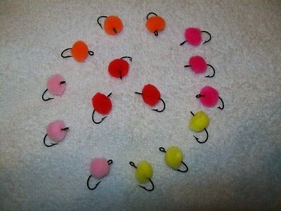 40 Egg Flies  8 each of 5 colors  Salmon Steelhead Trout 