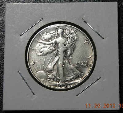 1947 P SILVER WALKING LIBERTY HALF DOLLAR 50C PHILADELPHIA MINT SHARP 