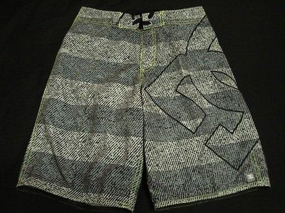 NEW BOYS DC SHOES SURF SWIM BOARDSHORTS Gray 26/12