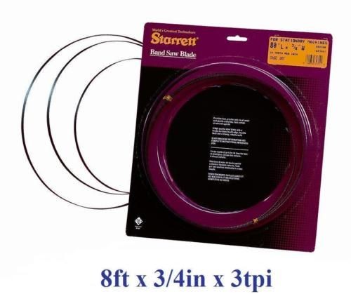 96 INCH (8 FT) x 3/4 x 3T Starrett Band Saw Blade