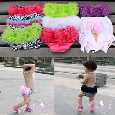   Girl Ruffle Panties Briefs Bloomer Diaper Cover Pettiskirt S 6 24M bgQ